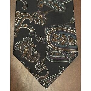 Buckingham Black Purple 100% Silk Men’s Neck Tie Made In USA